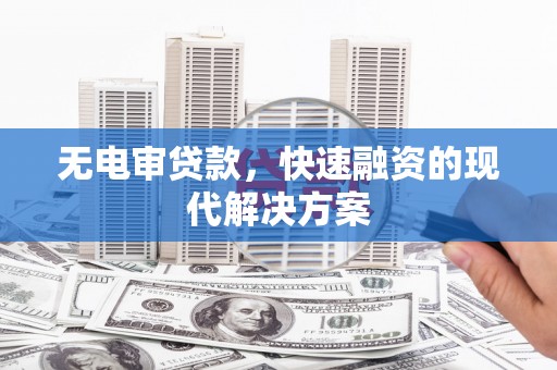 浉河无电审贷款，快速融资的现代解决方案
