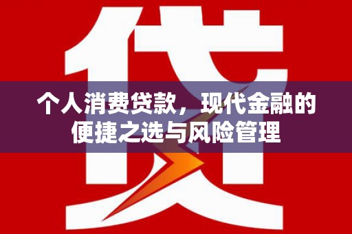 浉河个人消费贷款，现代金融的便捷之选与风险管理