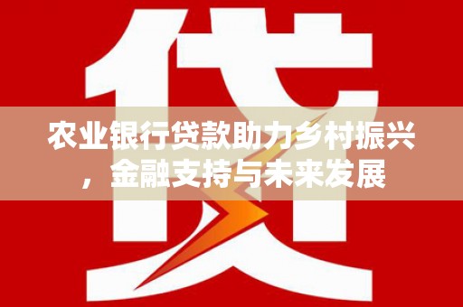 浉河农业银行贷款助力乡村振兴，金融支持与未来发展