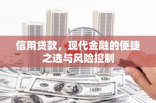 浉河信用贷款，现代金融的便捷之选与风险控制
