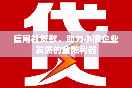 浉河信用社贷款，助力小微企业发展的金融利器