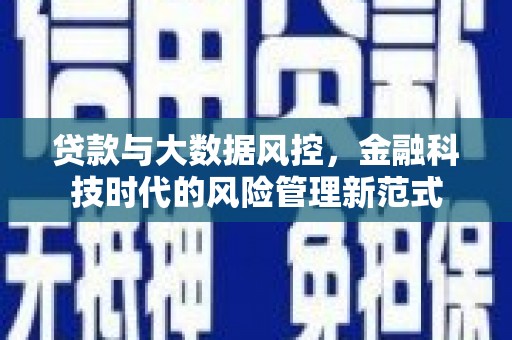 浉河贷款与大数据风控，金融科技时代的风险管理新范式