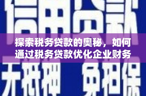 浉河探索税务贷款的奥秘，如何通过税务贷款优化企业财务