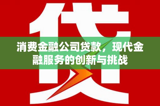 浉河消费金融公司贷款，现代金融服务的创新与挑战