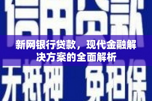浉河新网银行贷款，现代金融解决方案的全面解析