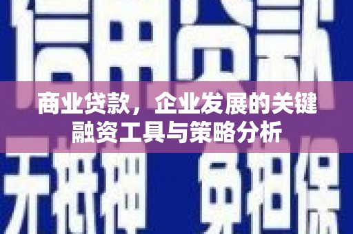 浉河商业贷款，企业发展的关键融资工具与策略分析