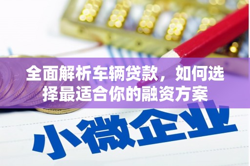 浉河全面解析车辆贷款，如何选择最适合你的融资方案