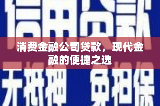 浉河消费金融公司贷款，现代金融的便捷之选